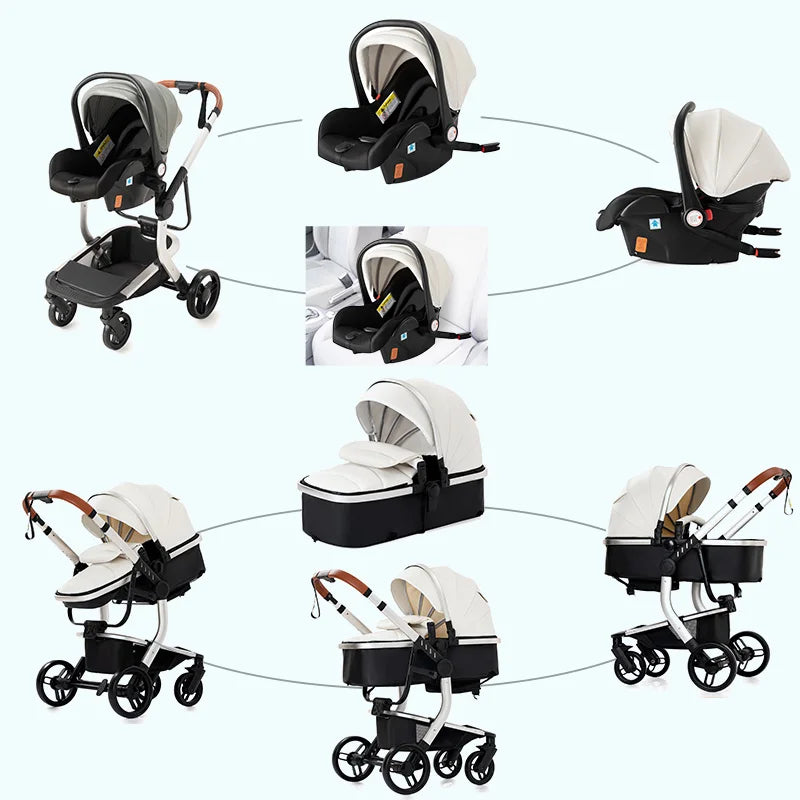 Carrinho de Bebé 3 em 1 Magic ZC - Luxo, Conforto e Segurança para o Seu Bebé! 👶🍼🛒