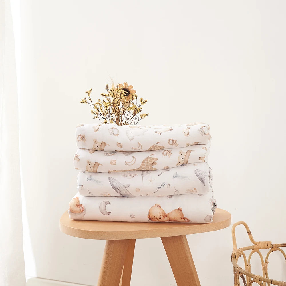 Cobertor Swaddle de Musselina e Bambu