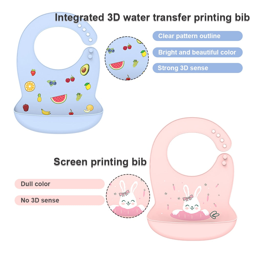 Baby Bibs Waterproof Silicone